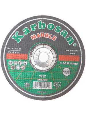 Mestore Karbosan Marble Mermer Kesme Diski 180X3,2X22,23 - 8691499127600