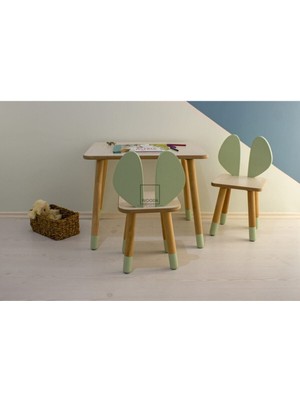 Özgürce Çocuklar Için Renkli Yaz–sil Yüzeyli Aktivite Masa ve Sandalye Takımı