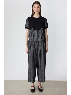 Eskişehir Mağazacılık 76369 Onteks Bluz Iki Kumaş Sıfır Yaka