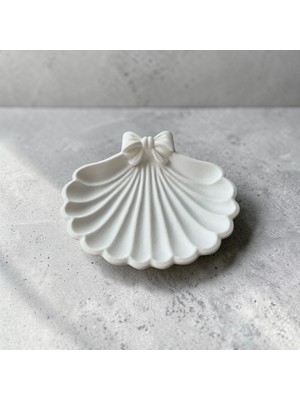 3D Tasarım Deniz Kabuğu Kurdeleli Takı Tepsisi