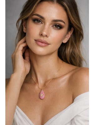 Solare Accessories Rodonit Doğal Taş Kolye – Sevgi, Denge ve Pozitif Enerji