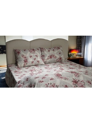 Tfn Home Pembe Güllü Çift Kişilik Nevresim Takımı