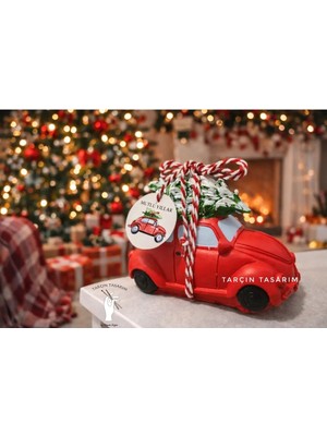 Tarçın Tasarım By Gizem Bağcı El Yapımı,yılbaşı Çam Ağacı Vosvos Araba Biblo,yeniyıl Hediyesi (11*9 cm Boyutunda)