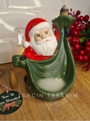 Tarçın Tasarım El Yapımı Noel Baba Tütsülük,geri Akış Tütsü,yeni Yıl/yılbaşı Hediyesi,yılbaşı Süsleri
