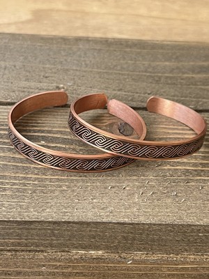 Aida Jewelss 2 Adet El Yapımı Saf Bakır Bilekik , Ayarlanabilir Ölçü 2li Bakır Bileklik
