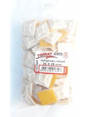 Mestore Topart 01649 28X28 Yapışkan Kroşe (100 Adet) - 8695348016497