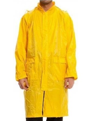 Mestore Kapüşonlu Sarı Pvc Yağmurluk Xxl - 9996669913564