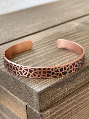 Aida Jewelss El Yapımı Motif Işli Bakır Bileklik , Ayarlanabilir Ölçü Saf Bakır Bileklik 7