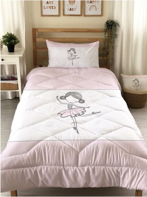 Özgürce Balerin Kız Desenli Kapitone Yatak Örtüsü, Şık ve Renkli Dekorasyon