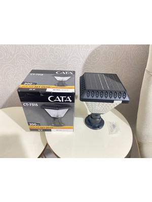 Cata CT-7315 Solar Set Üstü Bahçe Armatürü - 200 Lümen Güneş Enerjili Beyaz Işık