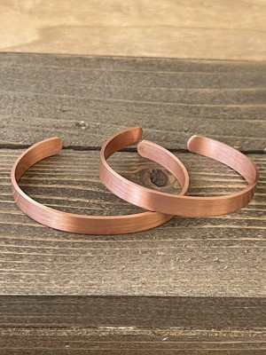 Aida Jewelss 2 Adet El Yapımı Saf Bakır Bilekik , Ayarlanabilir Ölçü 2li Bakır Bileklik