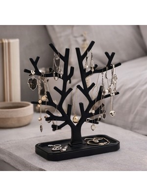 Lumiyo Siyah Ağaç Takı Standı – 22 cm