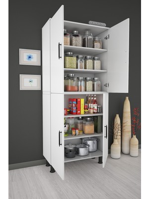Seha Çok Amaçlı Dolap 70 cm 4 Kapaklı