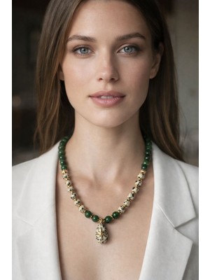 Solare Accessories Dalmaçyalı Jasper Yeşim Denge Kolyesi – Özel Seri