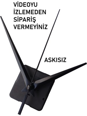 Cnr Shop Saat Mekanizması 18 mm Şaft Boyu Saat Makinesi Sessiz Çalışır Akrep-Yelkovan-Saniye-(Askısız)