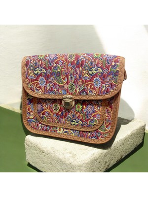 Öykücanbu Otantik Terme Kumaş Süvet Kapaklı Askılı Çanta