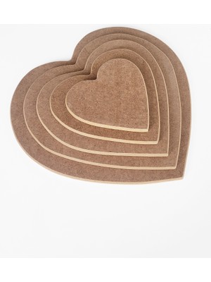 Yegane Concept Ham Mdf, Boyanabilir, 5 Boy, 10 mm Kalınlık, Düz Kalp Pano