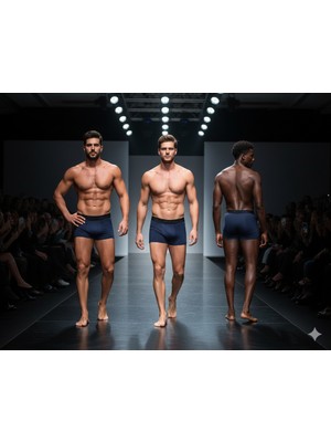 Berrak 4476 Modal Lacivert Erkek Boxer 3'lü Paket