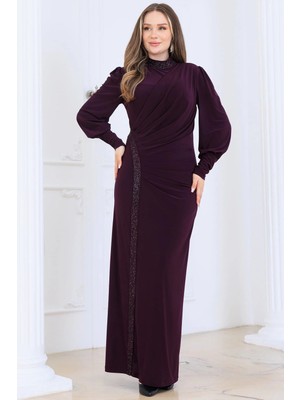 Esilanur Eleni Tesettür Abiye Mürdüm