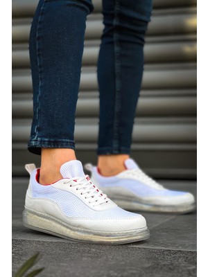 İsmiyle Al CH181 - Rrt Ipekyol  Erkek Ayakkabı Beyaz / Kırmızı