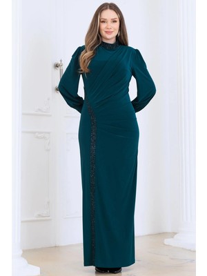 Esilanur Eleni Tesettür Abiye Zümrüt