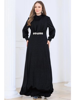 Esilanur Elisa Tesettür Abiye Siyah
