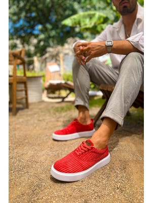 İsmiyle Al CH173 - Kbt Velluto Erkek Ayakkabı Kırmızı