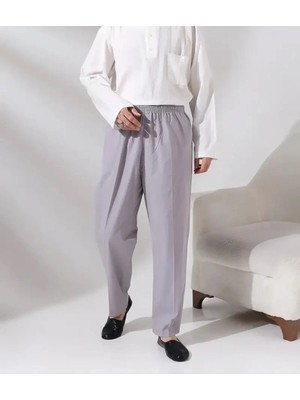 Begün Hac ve Umre Müslin Kumaş Rahat Kesim Şalvar Pantolon...beli Lastikli Cepli Müslin Kumaş Şalvar...