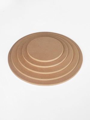 Yegane Concept Ham Mdf, Boyanabilir, 5 Boy, 10 mm Kalınlık, Düz Yuvarlak Pano