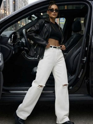 Aida Fashion Diz Lazer Palazxo Jeans Premium