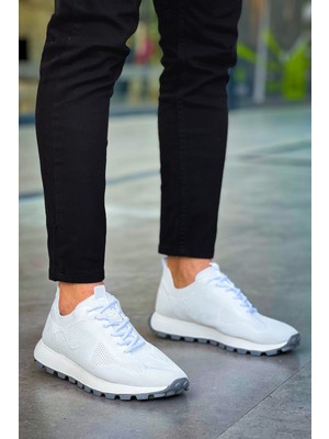 İsmiyle Al CH2409 - Triko Erkek Ayakkabı Beyaz