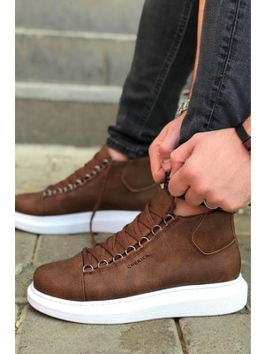 Roof Atelier Erkek Taba Bağcıklı Kalın Taban Bot - 258 - Cbt Roma