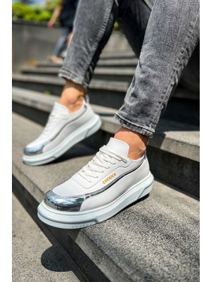 İsmiyle Al CH041 - Cbt Renaissance Erkek Ayakkabı Beyaz/gumus