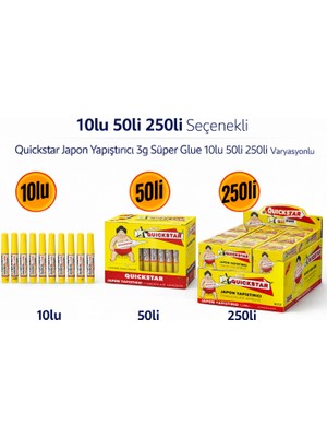 İsmiyle Al Quickstar Japon Yapıştırıcı 3g Süper Glue Siyanoakrilat Hızlı Yapıştırıcı