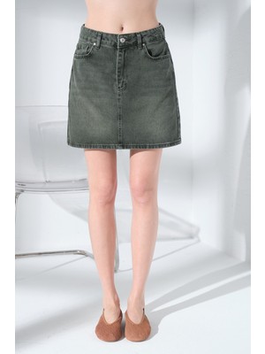 Domoda %100 Pamuk 5 Cep Denim Kot Kadın Jean Mini Etek @latina