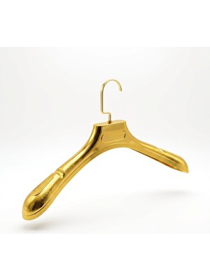 Dekohop Erkek Ceket Gömlek Gold Renk Kaplamalı Plastik Askı 10 Adet