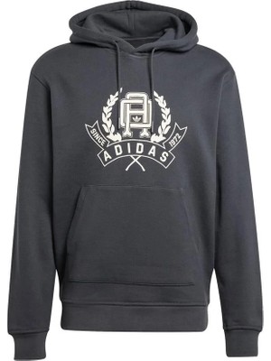 Adidas  Erkek  Gri  Sweatshirt Graphıc Lo Hd JX8186