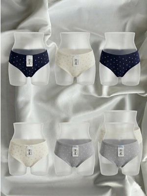 Berrak 11786 Pamuklu Yüksek Bel Bato Battal Beden Kadın Külot 6'lı Paket