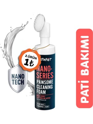 Metapet Köpek Pati Temizleme Köpüğü | Nano Series Doğal, Fırçalı ve Durulamasız Temizlik