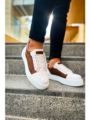 İsmiyle Al CH169 - Cbt Thorn Erkek Ayakkabı Beyaz/taba