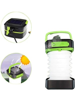 Derin Stok Kamp Lambası Katlanabilir Lamba Solar Şarjlı LED Lamba El Fenerli