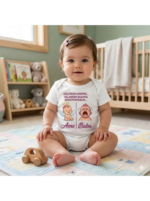 Novera Baby Organik %100 Pamuklu Bebek Zıbın Bebek Gülerken Anneme Yazılı Zıbın