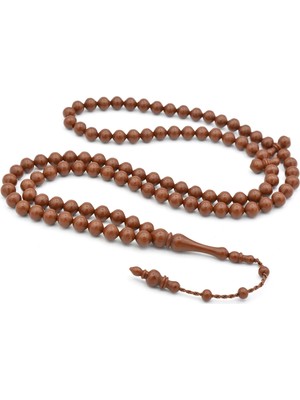 Murty99 Sistemli Sığırcık Kesim 99 Luk Açık Kahverengi Toz Kehribar Tesbih