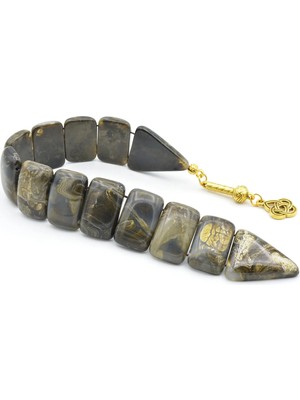 Murty99 Iri Taneli Hareli Koyu Yeşil Toz Kehribar Balık Tesbih