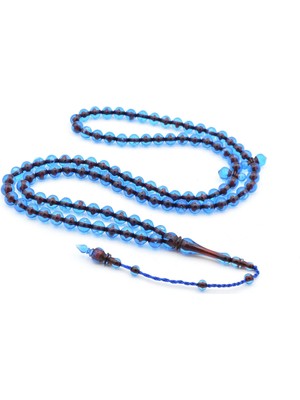 Murty99 Sistemli Sığırcık Kesim 99 Luk Bordo Mavi Toz Kehribar Tesbih