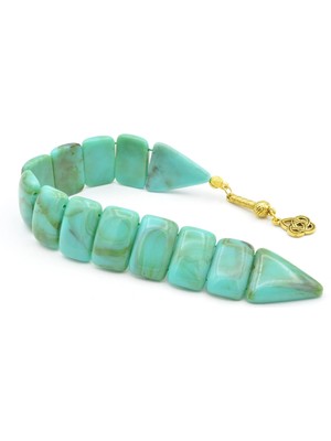 Murty99 Iri Taneli Hareli Turkuaz Toz Kehribar Balık Tesbih 003