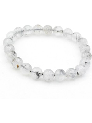 Murty99 Hakiki Doğal Herkimer Kuvars Taşı Bileklik 8,5 mm