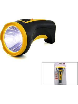 Findit 10W Tek LED Bombeli Gövde Fiş Şarjlı El Feneri Uzun Mesafeli Kambur (2818)