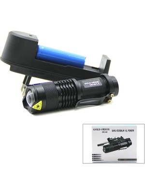 Findit 2ın1 Küçük Zoomlu El Feneri Cob LED Metal Kasa 9cm (2818)