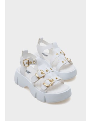 Capone Outfitters Cherry Kalın Tabanlı Bilekten Bantlı Konfor Tabanlı Kadın Sandalet